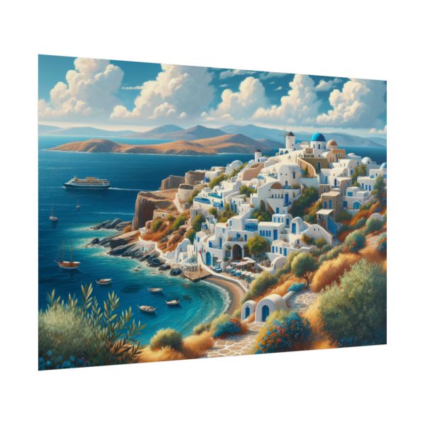 101875-602.jpg Greek Island With Sea Landscape Poster