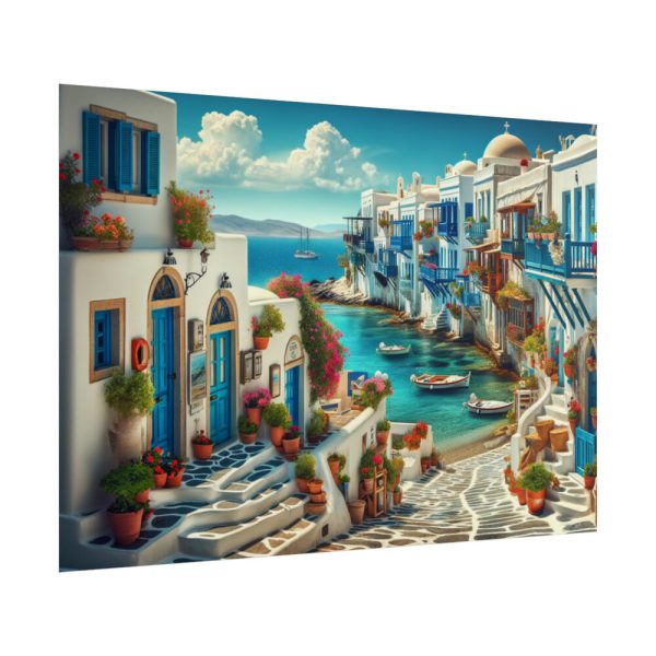 101875-607.jpg Greek Island Scene Poster