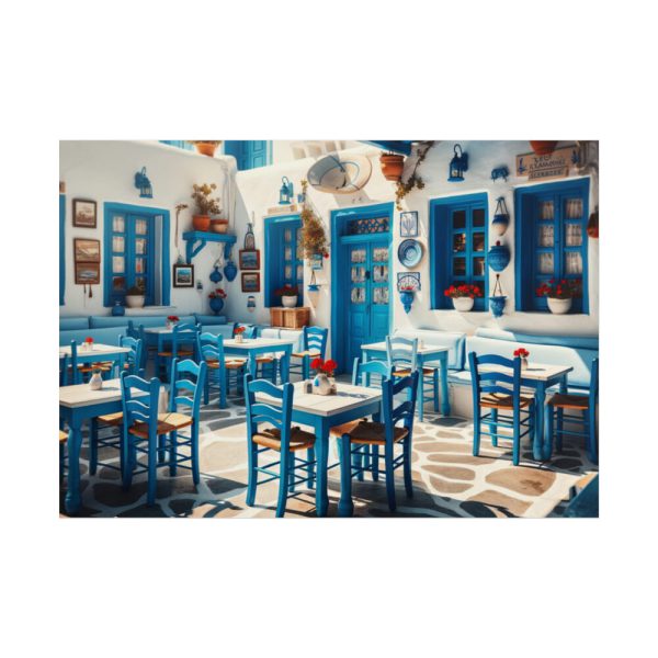 Blue Tavern in Greece Poster