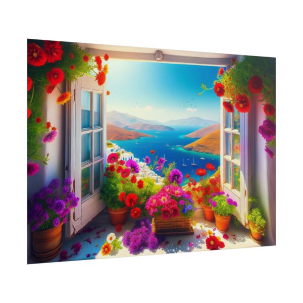 101875-632.jpg Window View in Greece Poster