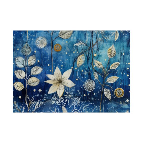 Blue Floral Seamless Pattern Poster