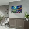 101875-654.jpg Moonlit Field of Colorful Flowers Poster