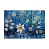 Blue Floral Seamless Pattern Poster