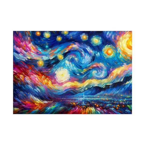 101875-665.jpg Dynamic and Vibrant Starry Sky Poster