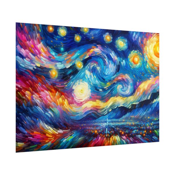101875-667.jpg Dynamic and Vibrant Starry Sky Poster