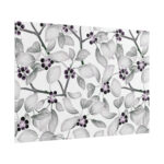 Grey Floral Pattern Poster - Image 13