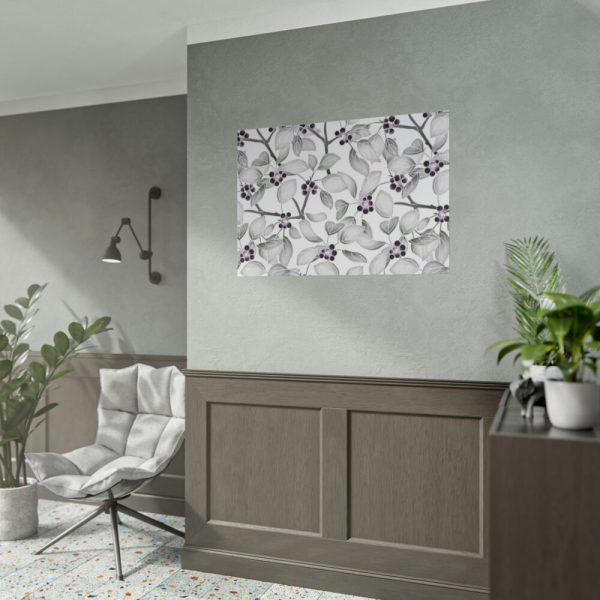 101875-79.jpg Grey Floral Pattern Poster