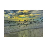 Convey of Birds are Flying Duing Sunset Poster - Image 11