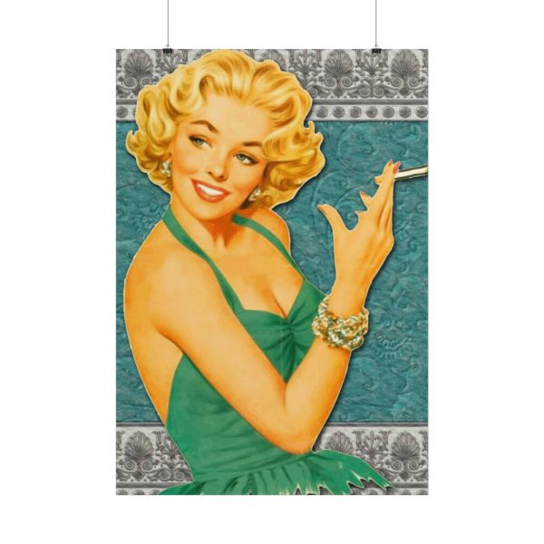 101894-101.jpg Retro Smoking Lady Poster