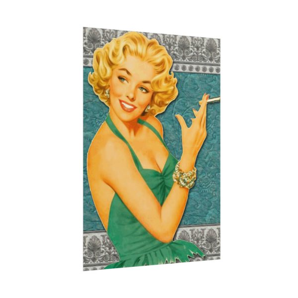 101894-102.jpg Retro Smoking Lady Poster