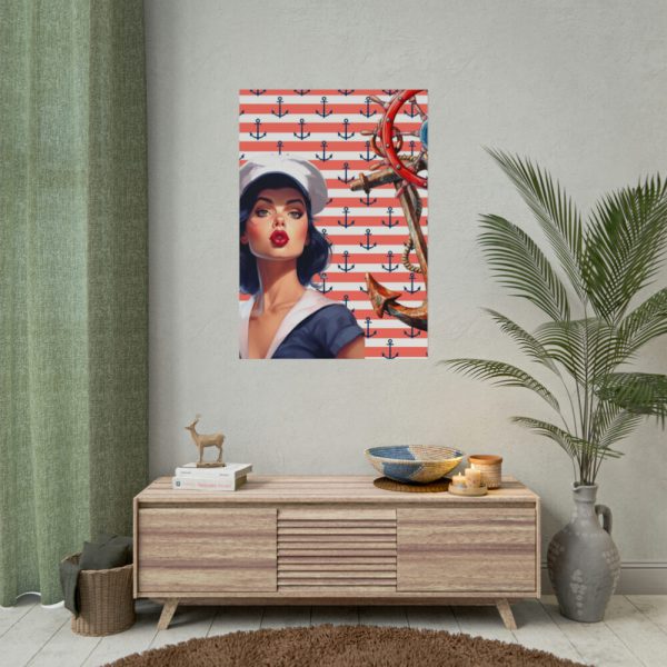 101894-113.jpg Nautical Pinup Girl I Poster