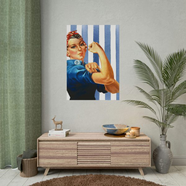 Retro Woman We Can Do It Poster