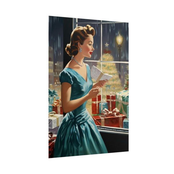 101894-172.jpg Retro 1950s Lady Christmas Poster
