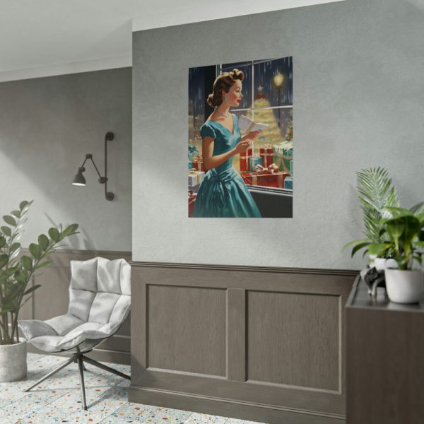 101894-174.jpg Retro 1950s Lady Christmas Poster