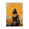Woman Adoring The Sun Travel Poster