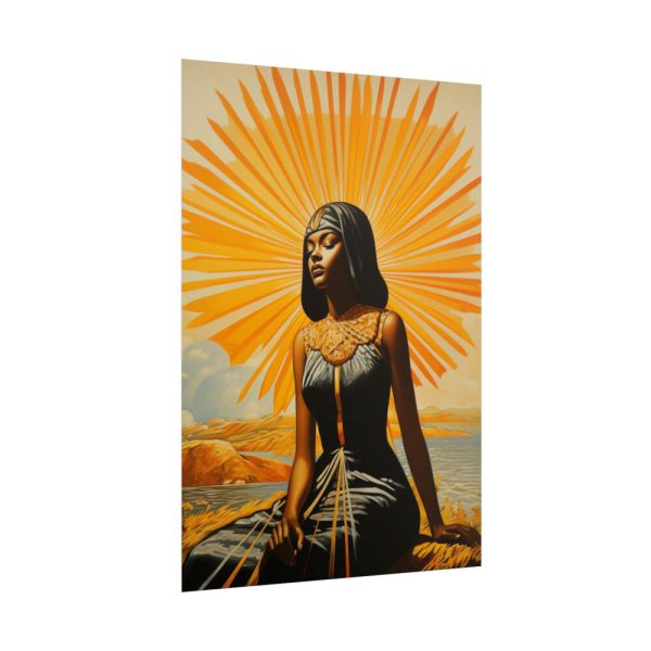 Woman Adoring The Sun Travel Poster