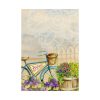 Bicycle With Violet Plot Flowers Poster