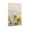 Bicycle With Violet Plot Flowers Poster