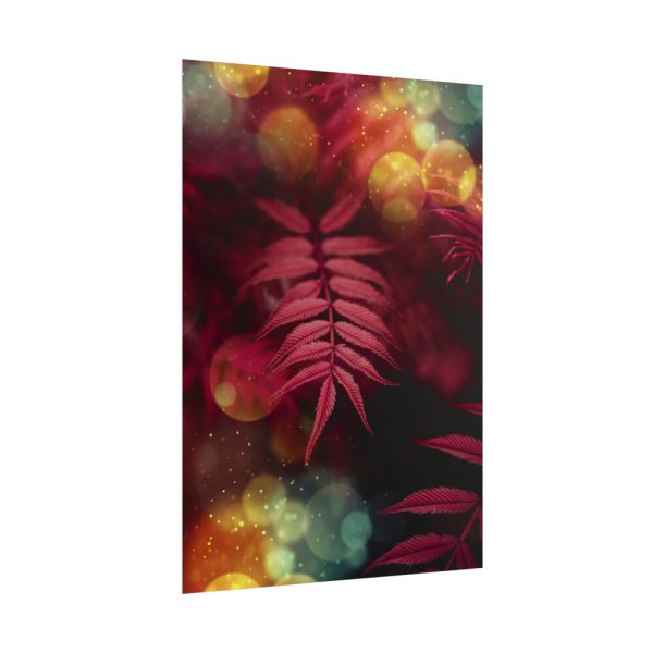 101894-2.jpg Fern, Plant, Bokeh, Glare, Tulips Poster