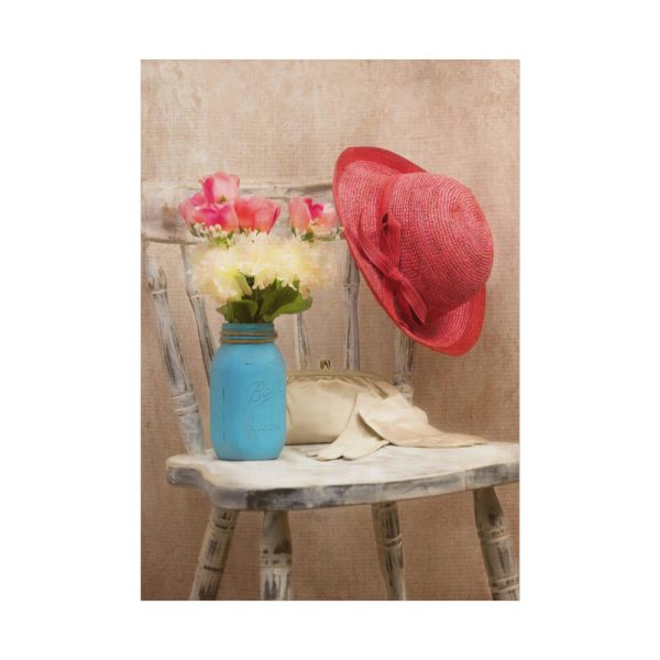 101894-200.jpg Vintage Hat and Flowers Poster