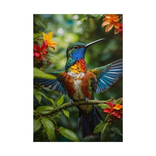Colorful Hummingbird Poster