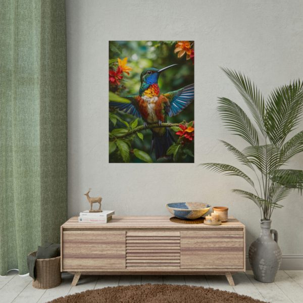 Colorful Hummingbird Poster