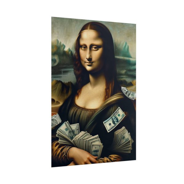 101894-237.jpg Mona Lisa With Cash Poster