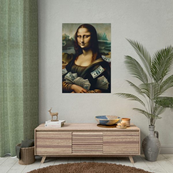 101894-238.jpg Mona Lisa With Cash Poster