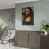 101894-254.jpg Mona Lisa Casually Smoking Cigarette Poster