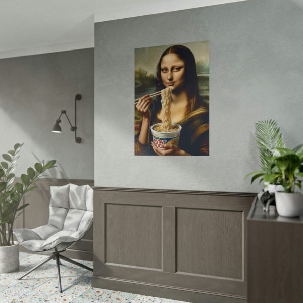101894-259.jpg Mona Lisa Eating Instant Noodles Poster