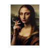 101894-265.jpg Young Girl like Mona Lisa Casually Smoking Cigarette Poster