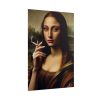 101894-267.jpg Young Girl like Mona Lisa Casually Smoking Cigarette Poster