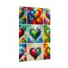 Nine Colorful Painted Hearts Poster