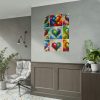 Nine Colorful Painted Hearts Poster