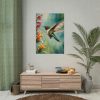 101894-363.jpg Hummingbird Flower Art Poster