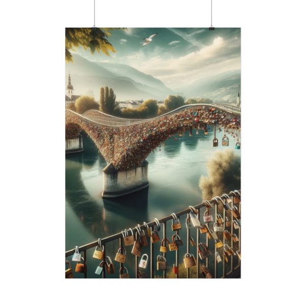 Bridge Adorned with 'Locks of Love' Poster