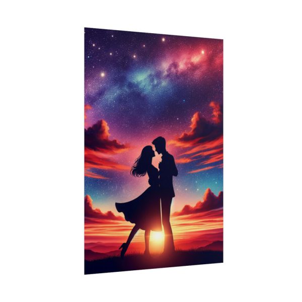 Romantic Silhouettes of a Couple Poster