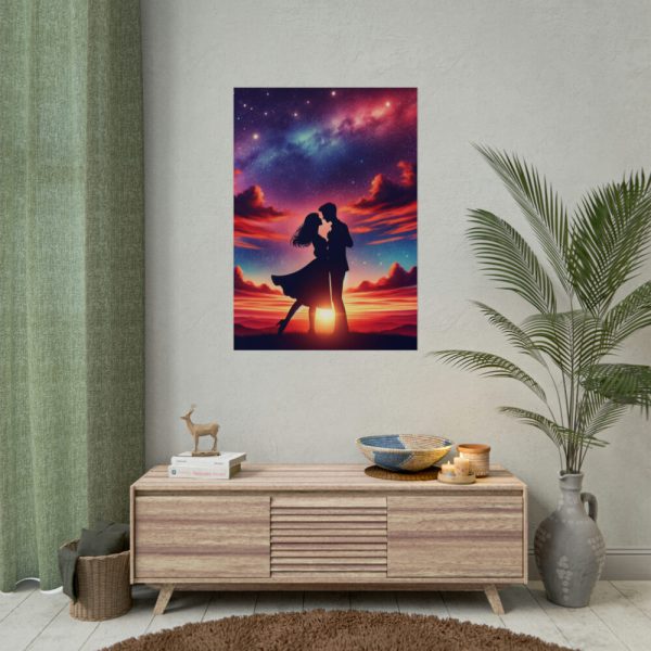 Romantic Silhouettes of a Couple Poster