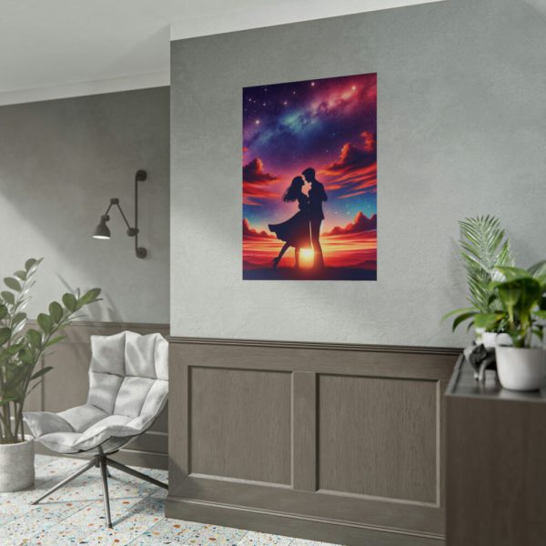 Romantic Silhouettes of a Couple Poster
