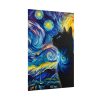 101894-442.jpg Cat Looking up at Swirling Night Sky Poster