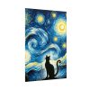 101894-452.jpg Black Cat Silhouetted Against a Night Sky Poster