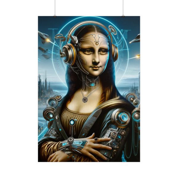 101894-461.jpg Mona Lisa Reimagined in a Futuristic Setting Poster
