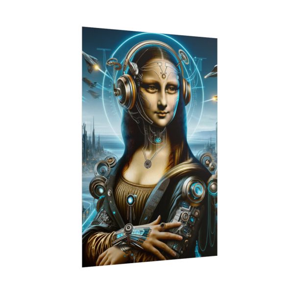 101894-462.jpg Mona Lisa Reimagined in a Futuristic Setting Poster