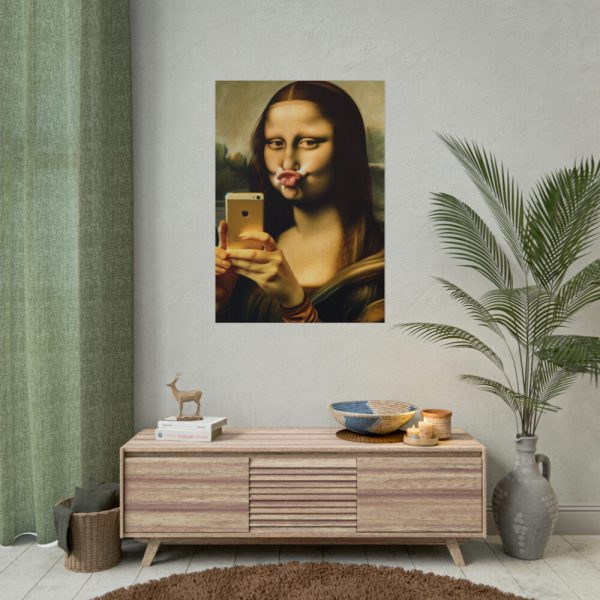 101894-473.jpg Mona Lisa Making a Duckface Poster