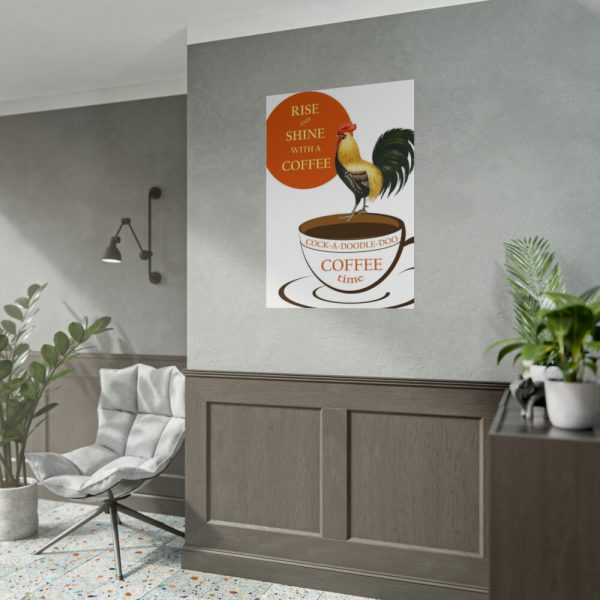 101894-99.jpg Coffee Cup Rooster Retro Poster