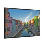 Free Case Colorate Burano in Venice Framed Canvas