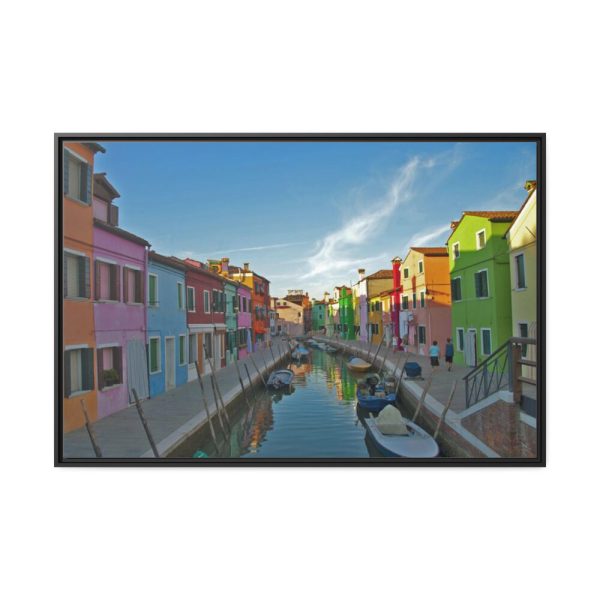 Free Case Colorate Burano in Venice Framed Canvas