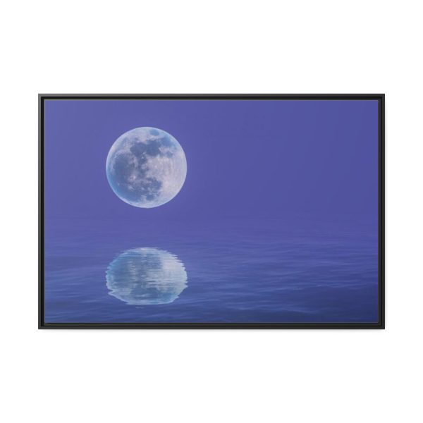 88289-111.jpg Moon Water Lake Reflection Framed Canvas