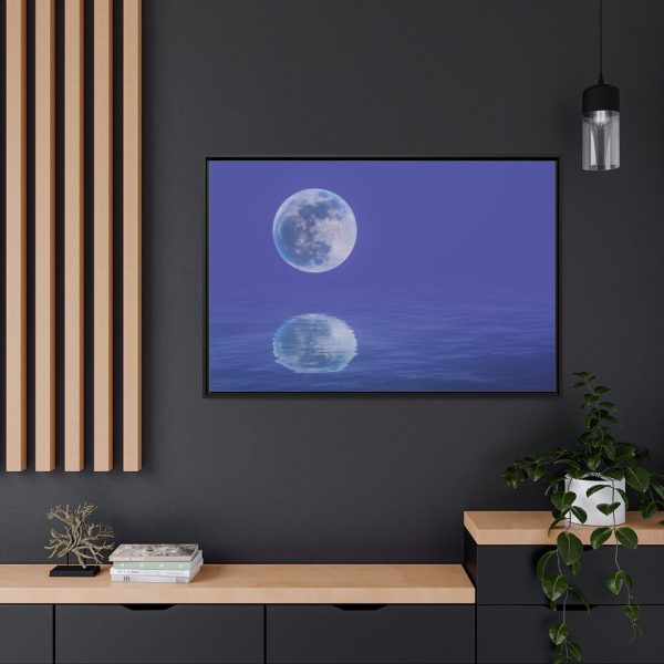 88289-114.jpg Moon Water Lake Reflection Framed Canvas