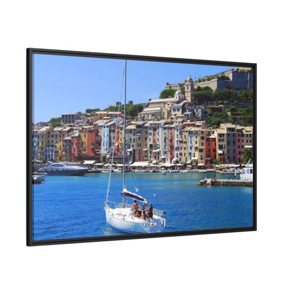 Cinque Terre From the Coast Framed Canvas